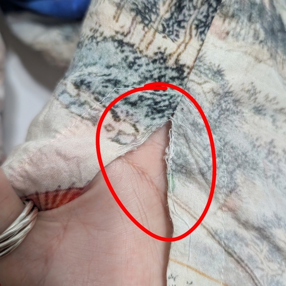 Citron Santa Monica Blouse Top Enhanced Cranes Forest Japan Cherry Blossom Asia - Picture 6 of 7